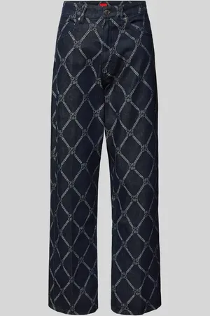 HUGO BOSS Jeansy z szeroką nogawką i 5 kieszeniami model ‘Gisanna’