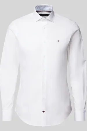 Tommy Hilfiger Koszula biznesowa o kroju slim fit z listwą guzikową