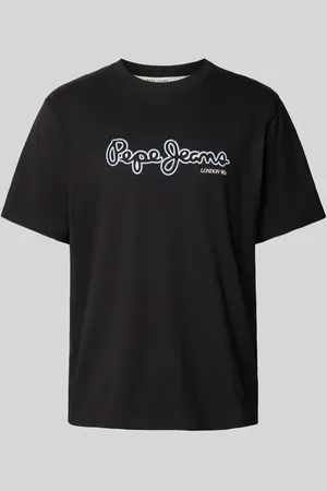 Pepe Jeans T-shirt z nadrukiem z logo model ‘DORIAN’