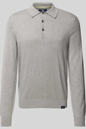 Lerros Sweter z dzianiny z wyhaftowanym logo