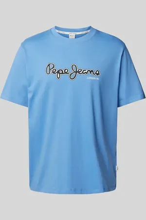 Pepe Jeans T-shirt z nadrukiem z logo model ‘DORIAN’