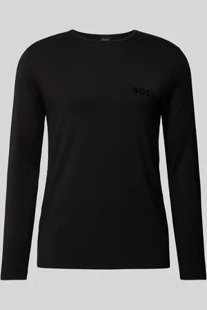 HUGO BOSS Bluzka z długim rękawem i nadrukiem z logo