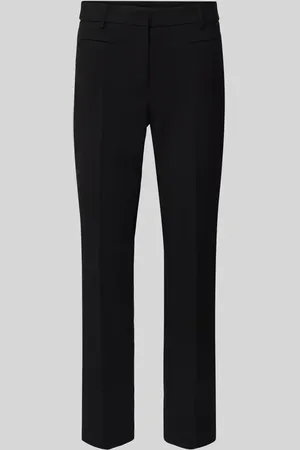 Mac Spodnie materiałowe o kroju slim fit z kieszeniami z wypustką model ‘Annalena’