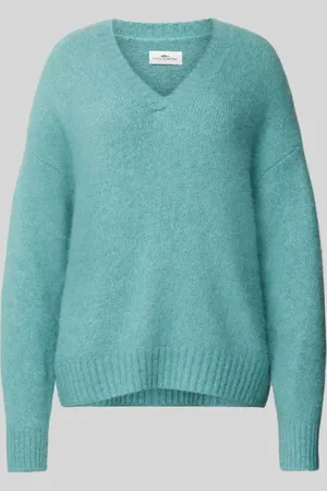 Fynch-Hatton Sweter z dzianiny z mieszanki wełny z dekoltem w serek