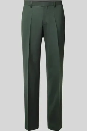 HUGO BOSS Spodnie do garnituru o kroju regular fit w kant model ‘Leon’