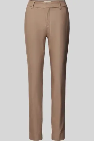 Mos Mosh Spodnie do garnituru o kroju slim fit z lamowanymi kieszeniami model ‘Abbey Night’