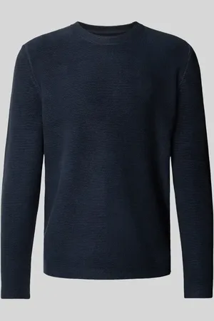 Marc O’ Polo Sweter z dzianiny o kroju regular fit z mieszanki bawełny ekologicznej i przędzy szenilowej z gładką fakturą o splocie poprzecznym