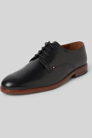 Tommy Hilfiger Buty derby skórzane z detalem z logo model ‘THUNIT’