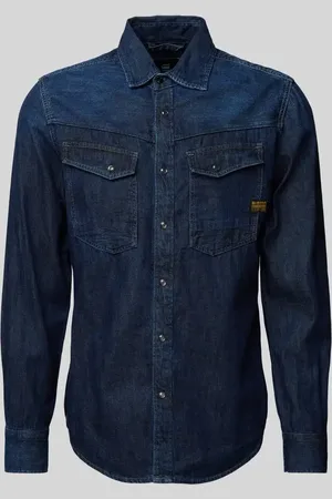 G-Star Koszula jeansowa o kroju slim fit z naszywką z logo model ‘Dakota’
