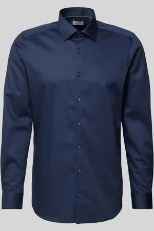 Olymp Koszula biznesowa o kroju slim fit z kołnierzykiem typu kent