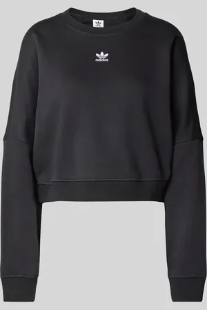 adidas Bluza krótka z wyhaftowanym logo