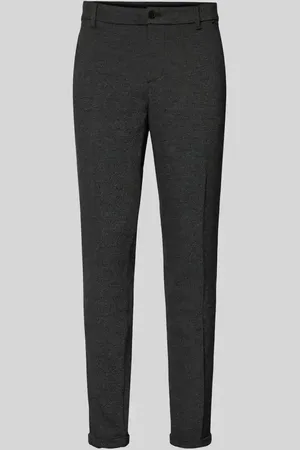 TOM TAILOR Chinosy o kroju slim fit z dżerseju z przeszytym, podwiniętym zakończeniem nogawki