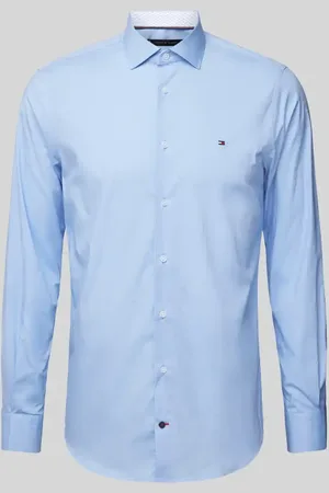 Tommy Hilfiger Koszula biznesowa o kroju slim fit z listwą guzikową