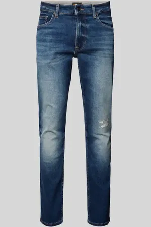 HUGO BOSS Jeansy o kroju regular fit z naszywką z logo model ‘DELAWARE’
