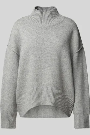 Oui Sweter z dzianiny o kroju oversized ze stójką