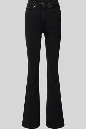 Calvin Klein Jeansy z poszerzaną nogawką o kroju skinny fit z 5 kieszeniami