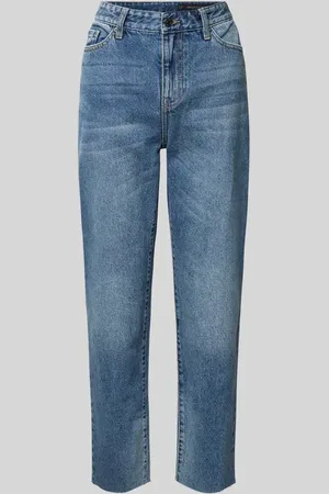 Armani Exchange Jeansy o skróconym kroju boyfriend z 5 kieszeniami