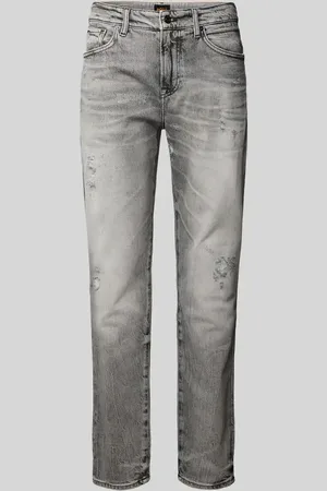 HUGO BOSS Jeansy o kroju regular fit z naszywką z logo model ‘MAINE’