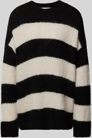SELECTED Sweter z dzianiny o kroju oversized z okrągłym dekoltem model ‘GABELLA’