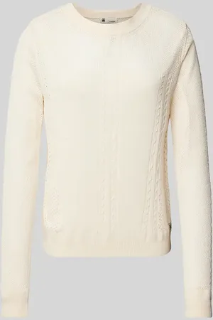 G-Star Sweter z dzianiny o luźnym kroju z mieszanki wiskozy model ‘Pointelle’