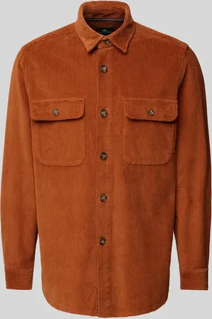 Fynch-Hatton Kurtka koszulowa z listwą guzikową model ‘Corduroy’