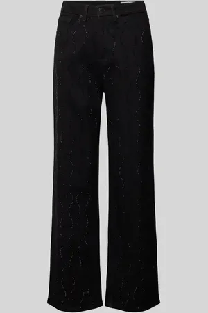 VERO MODA Jeansy z wysokim stanem i obszyciem kamieniami stras model ‘TESSA’