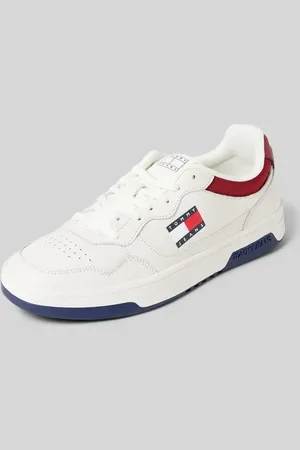 Tommy Hilfiger Sneakersy skórzane z nadrukiem z logo