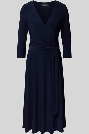 Ralph Lauren Sukienka midi z wiązanym paskiem model ‘CARLYNA’
