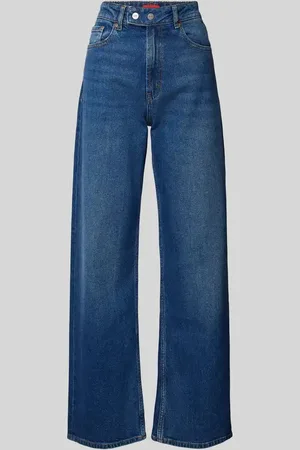 HUGO BOSS Jeansy o luźnym kroju z wiskozy z 5 kieszeniami