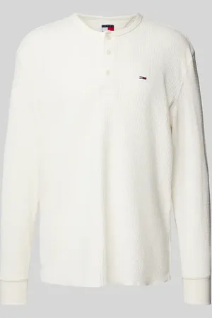 Tommy Hilfiger Bluzka o kroju regular fit z długim rękawem i wyhaftowanym logo model ‘HENLEY’