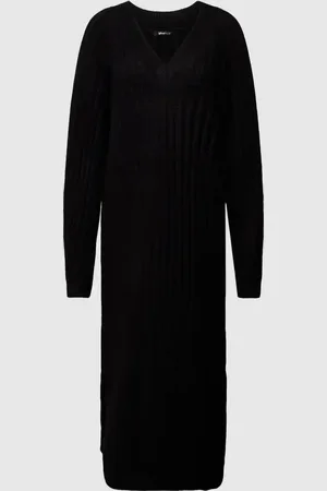 Gina Tricot Sukienka z dzianiny z dekoltem w serek i bocznymi rozcięciami