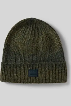 G-Star Czapka beanie z naszywką z logo i dodatkiem wełny model ‘Geffo’