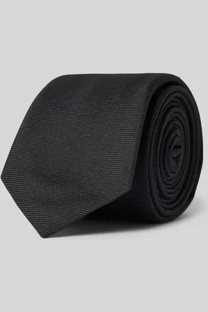HUGO BOSS Krawat z mieszanki jedwabiu z fakturowanym wzorem