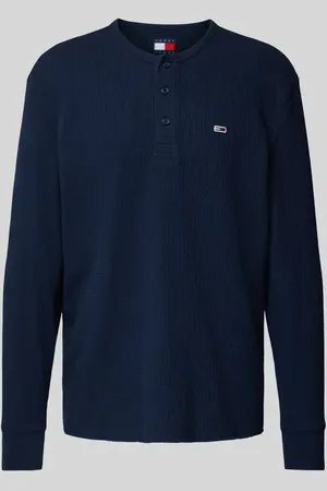 Tommy Hilfiger Bluzka o kroju regular fit z długim rękawem i wyhaftowanym logo model ‘HENLEY’