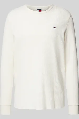 Tommy Hilfiger Bluzka o kroju slim fit z długim rękawem i wyhaftowanym logo