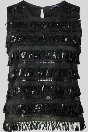 JOOP! Top bluzkowy o kroju regular fit z cekinowym obszyciem model ‘Trisha’