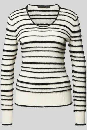 Someday Sweter z dzianiny z prążkowanymi wykończeniami model ‘Tiffie’