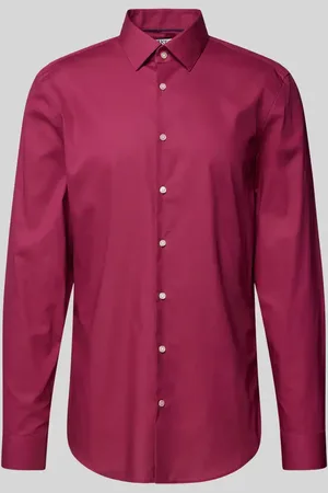 Jake*s Koszula biznesowa o kroju slim fit z listwą guzikową