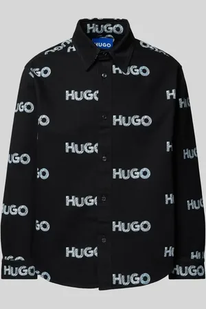 Hugo Blue Koszula casualowa z listwą guzikową model ‘Ebolt’