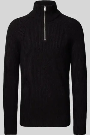 Matinique Sweter z dzianiny z kołnierzem model ‘Blimey’