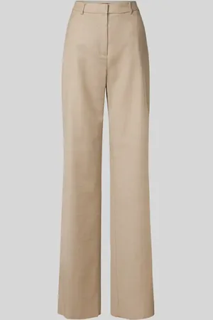 Max Mara Spodnie materiałowe o kroju straight fit z mieszanki żywej wełny