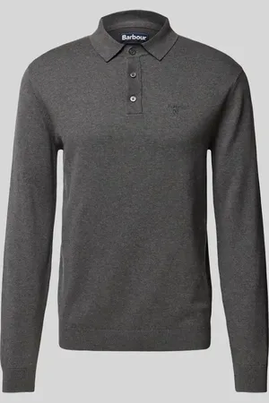 Barbour Sweter z dzianiny z kołnierzykiem polo model ‘Bassington’