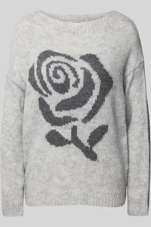 Zabaione Sweter o kroju oversized z dzianiny z wiskozy model ‘Emma’