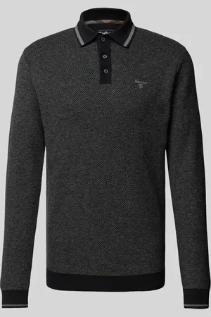 Barbour Sweter z dzianiny z kołnierzykiem polo model ‘Hilden’