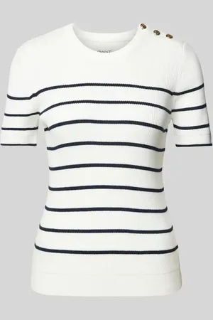 GANT Sweter z dzianiny z prążkowanymi wykończeniami