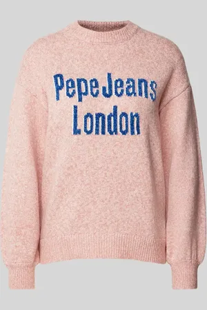 Pepe Jeans Sweter z dzianiny z prążkowanymi wykończeniami model ‘NALA’
