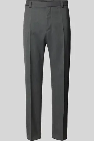 HUGO BOSS Spodnie materiałowe z zakładkami w pasie model ‘Teagan’