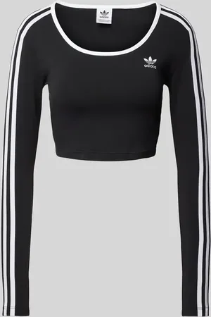 adidas Bluzka krótka z długim rękawem i wyhaftowanym logo