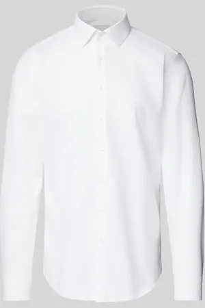 Calvin Klein Koszula biznesowa o kroju slim fit z listwą guzikową model ‘Bari’