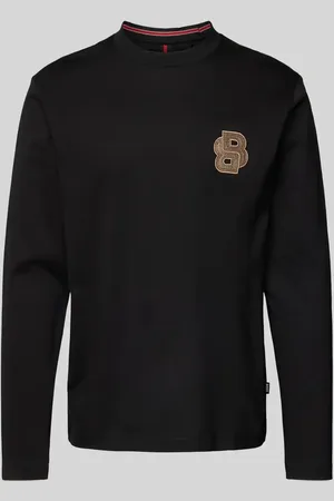 HUGO BOSS Bluzka z długim rękawem i wyhaftowanym logo model ‘Talley’